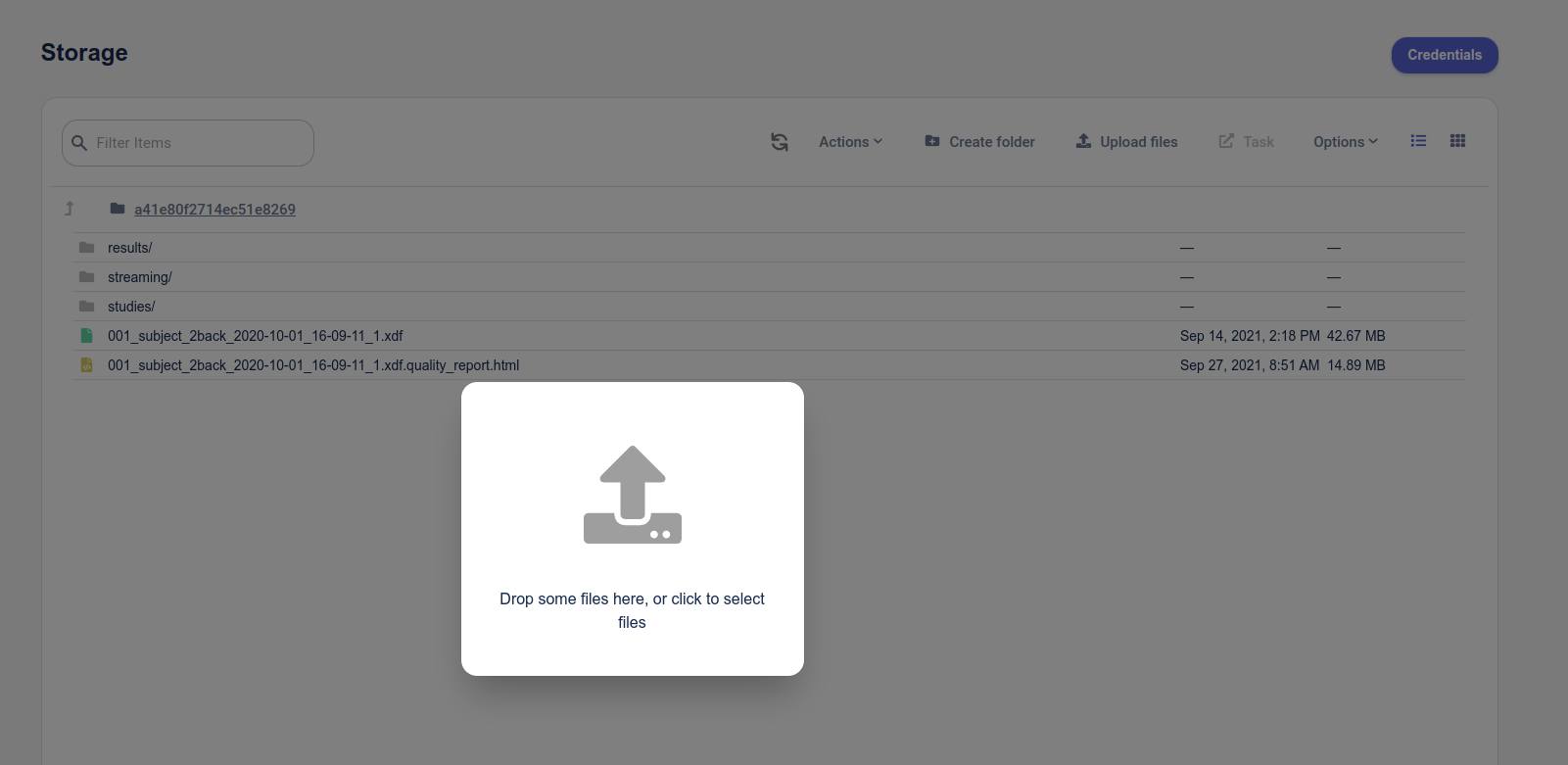 Uploading files.