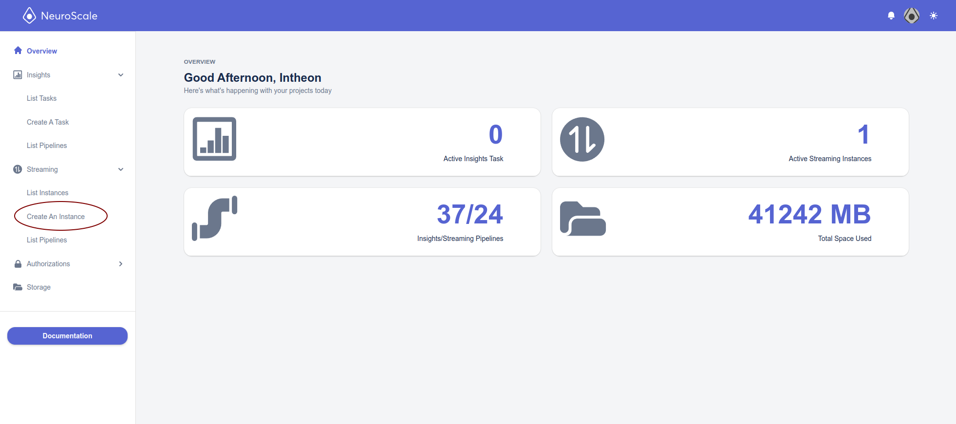 Run a Streaming Instance pipeline