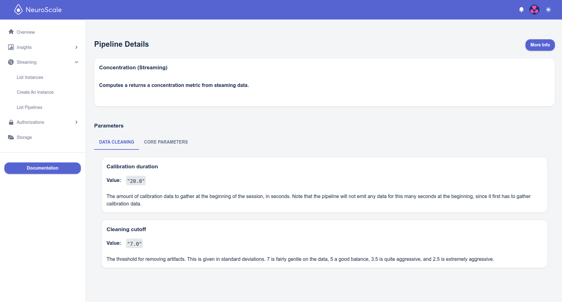 Streaming pipeline details