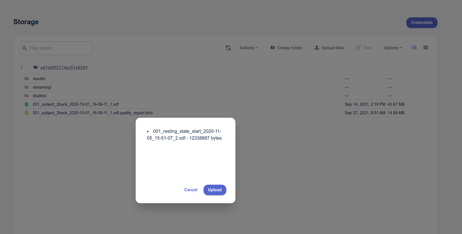 Uploading files.