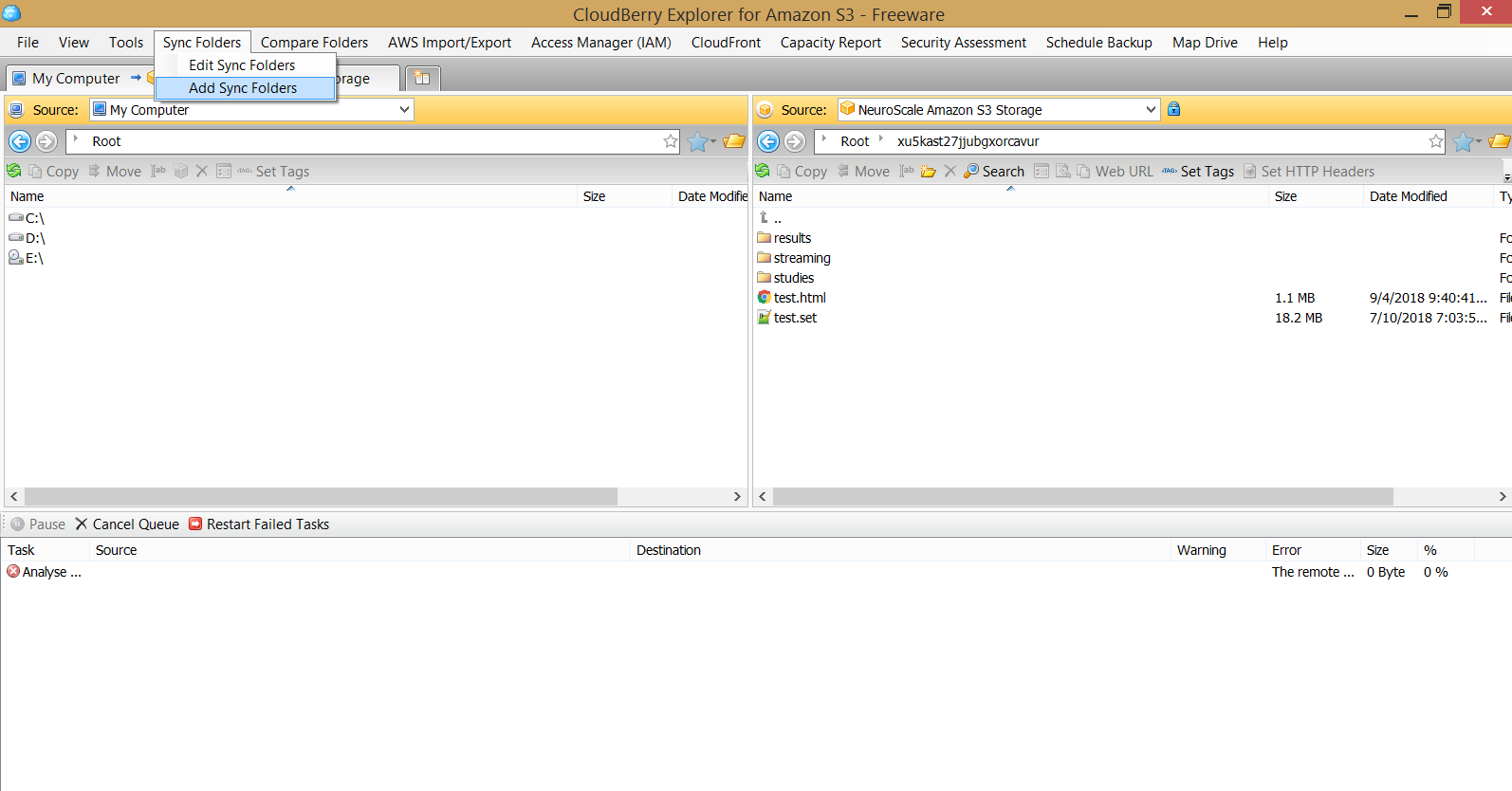 Add sync folder